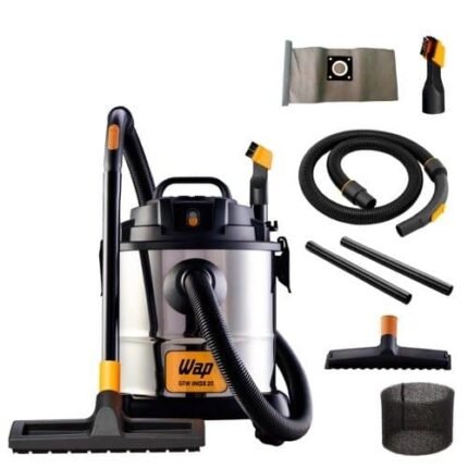 Aspirador Wap gtw Inox 20 Pó e Água 20L 1600W Filtro Removível Função Sopro