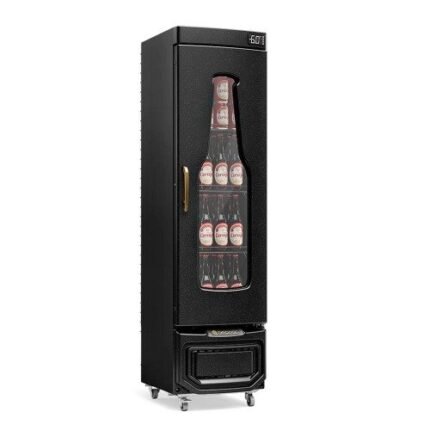 Cervejeira Porta Adesivada Grb23egw Gelopar Refrigerador Slim 228 Litros Inox 110v