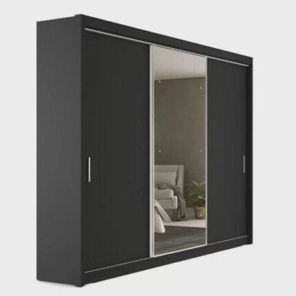 Guarda-Roupa Casal com Espelho 3 Portas 4 Gavetas 188,5cm Viena Yescasa